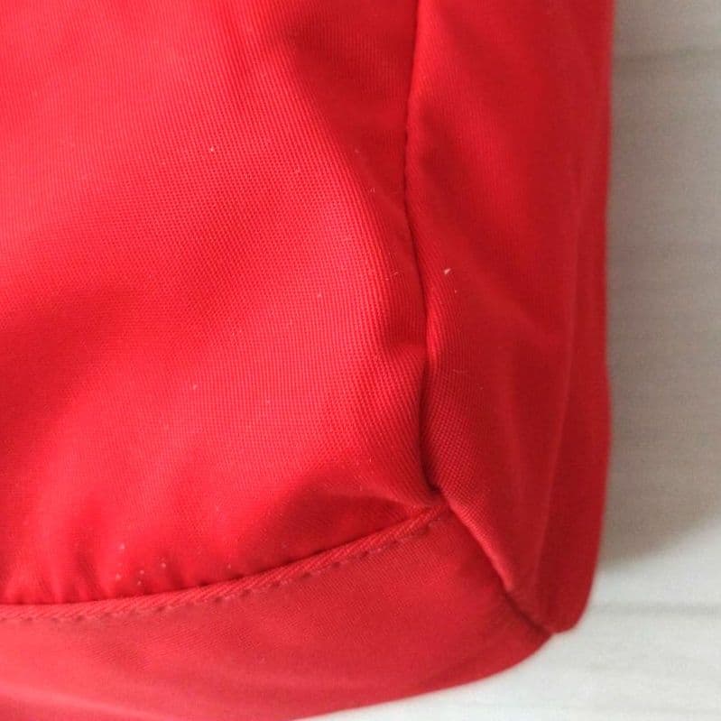 良品 PRADA プラダ トートバッグ ハンドバッグ　ナイロン　レッド　赤