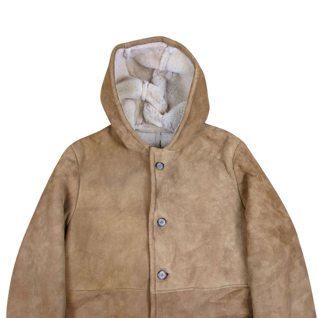 JAMES GROSE ムートン レザー コート ロング 裏ボア キャメル 38