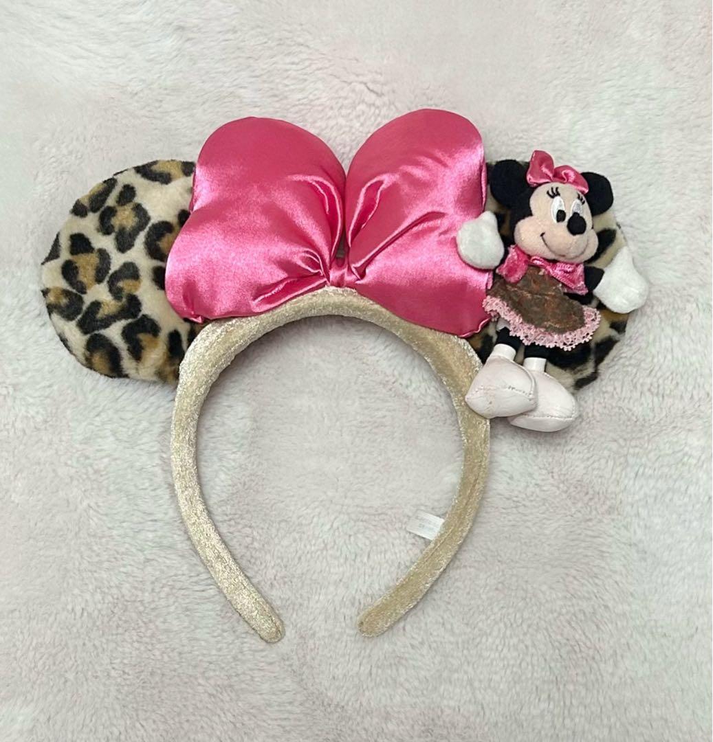 ミニーちゃん ヒョウ柄 カチューシャ