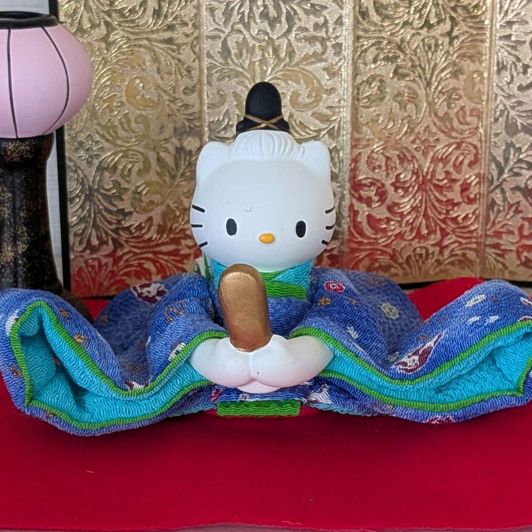 吉徳大光 雛人形 サンリオ ひな祭り ハローキティ キティちゃん　陶器　ちりめん