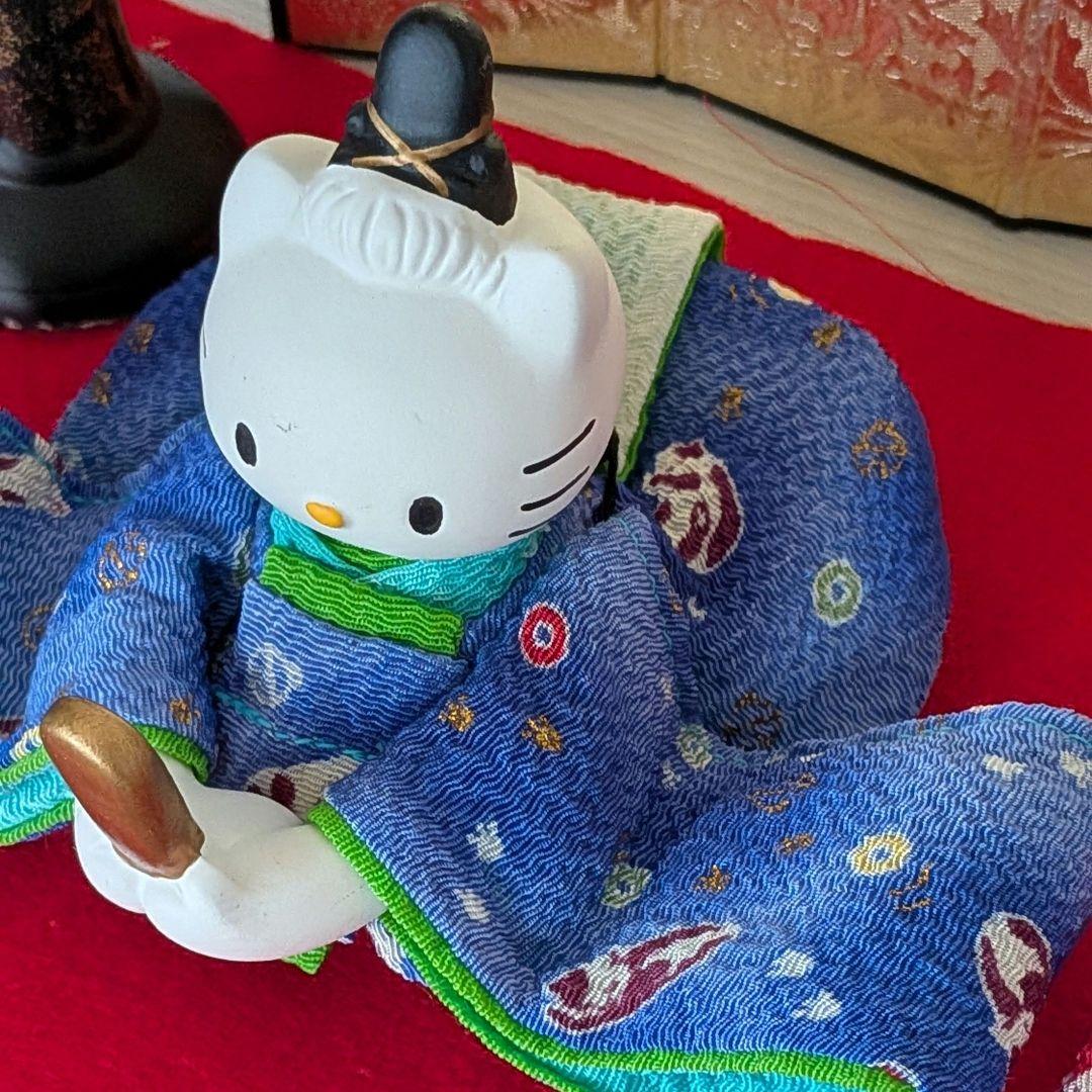 吉徳大光 雛人形 サンリオ ひな祭り ハローキティ キティちゃん　陶器　ちりめん