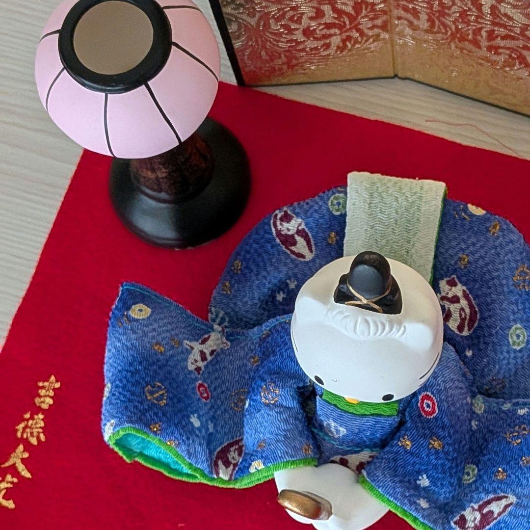吉徳大光 雛人形 サンリオ ひな祭り ハローキティ キティちゃん　陶器　ちりめん
