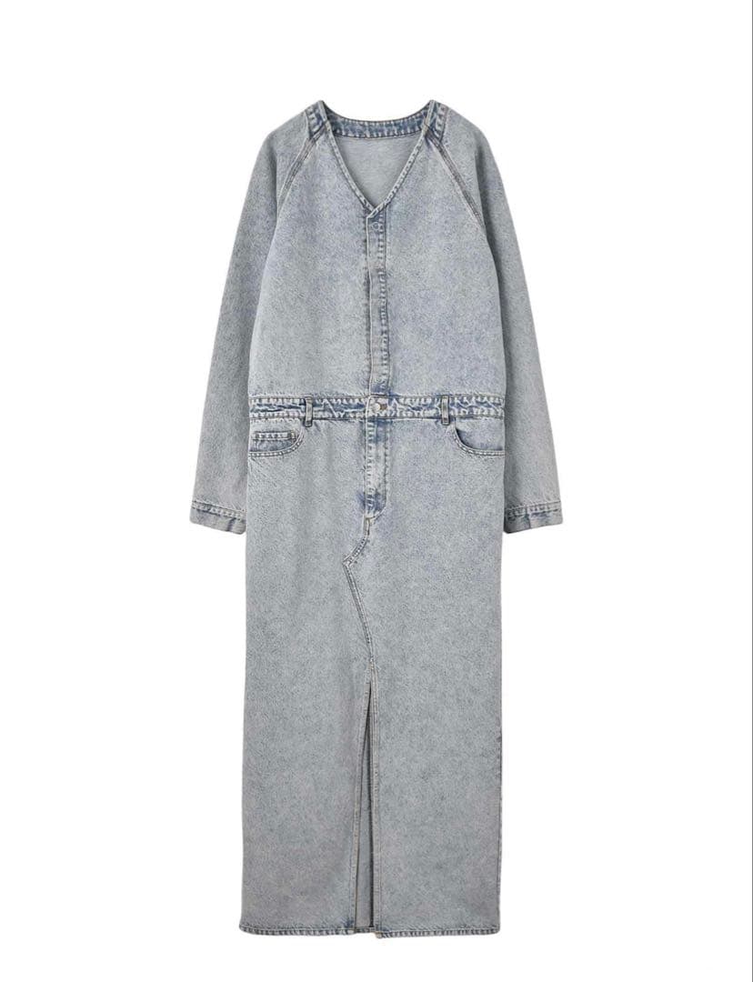 AKTE Vネックデニムドレス