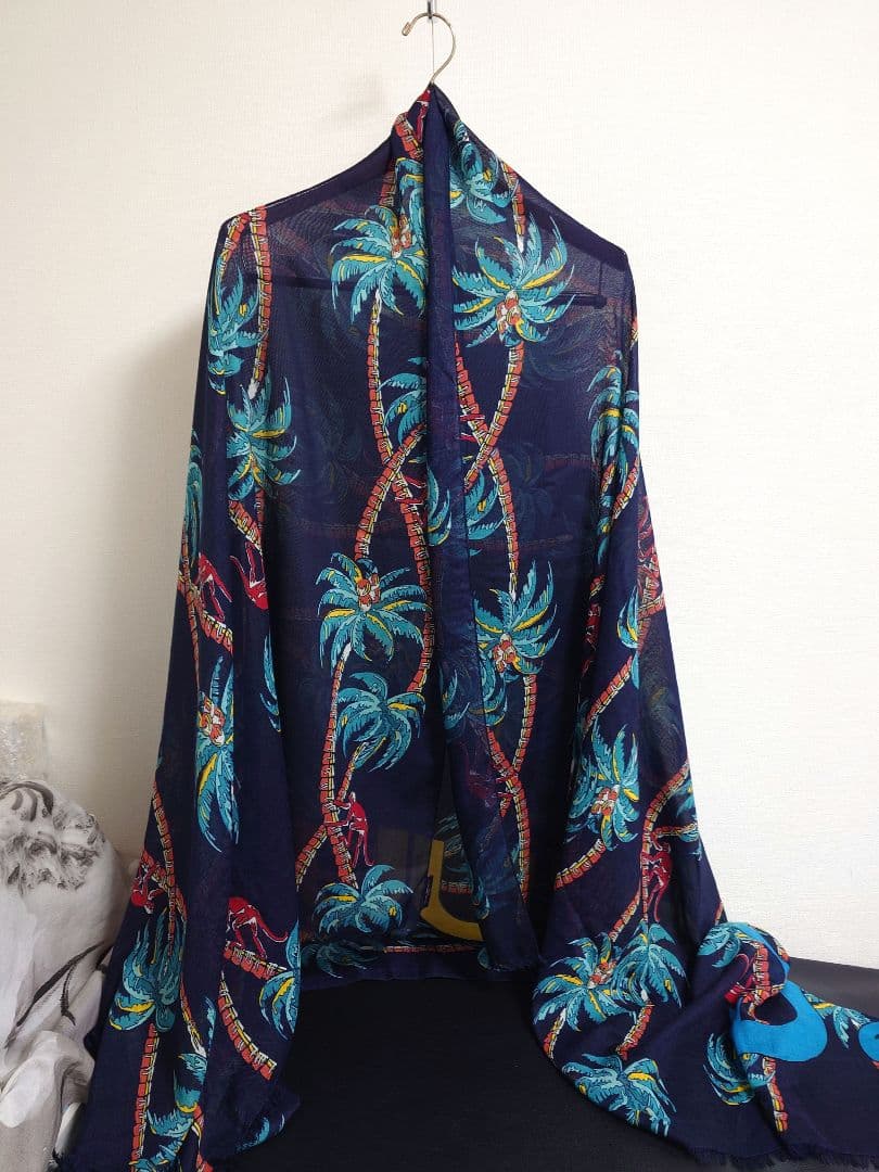 ルイ ヴィトン LOUIS VUITTON ストール　カシミヤ　パームツリー