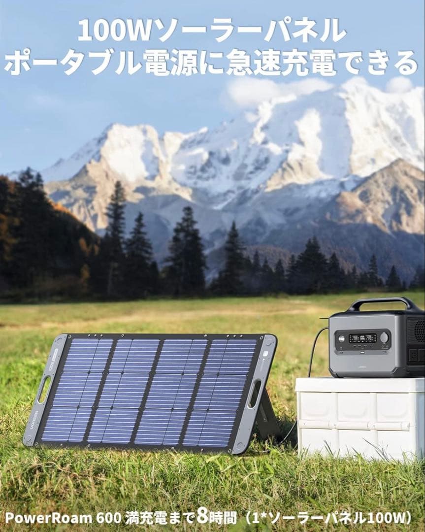 UGREEN 100W ソーラーパネル SC100