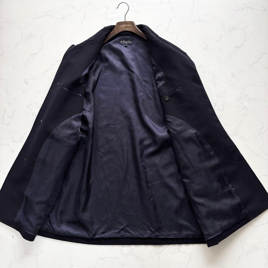 ブルックスブラザーズ ウール ステンカラーコート ネイビー XL