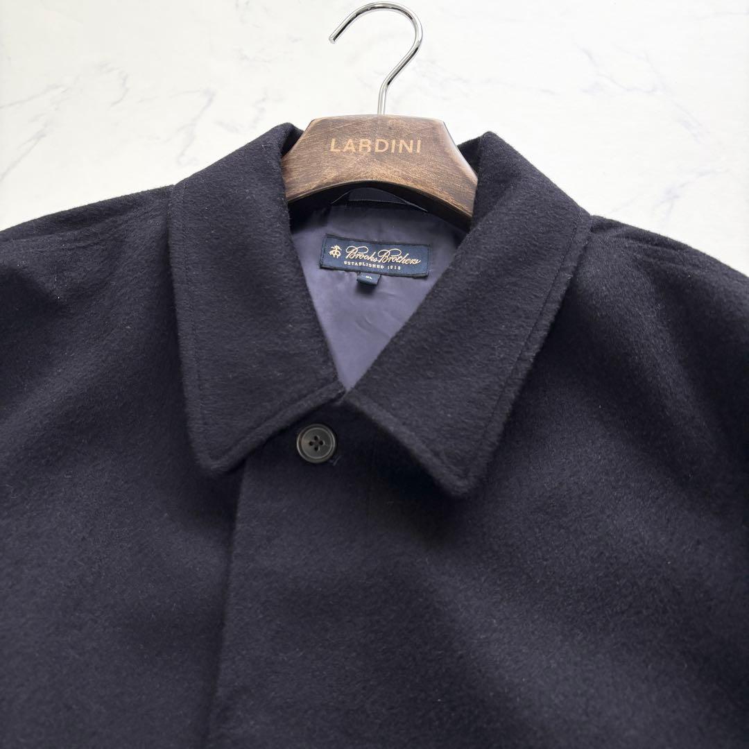 ブルックスブラザーズ ウール ステンカラーコート ネイビー XL