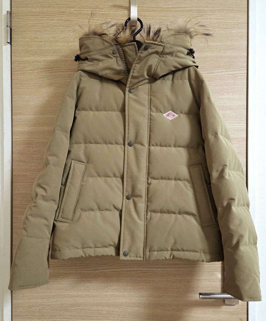 ダントン ファー付きダウンジャケット 38 キャメル