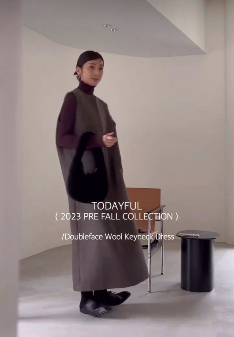 【TODAYFUL】Doubleface Wool Keyneck Dress