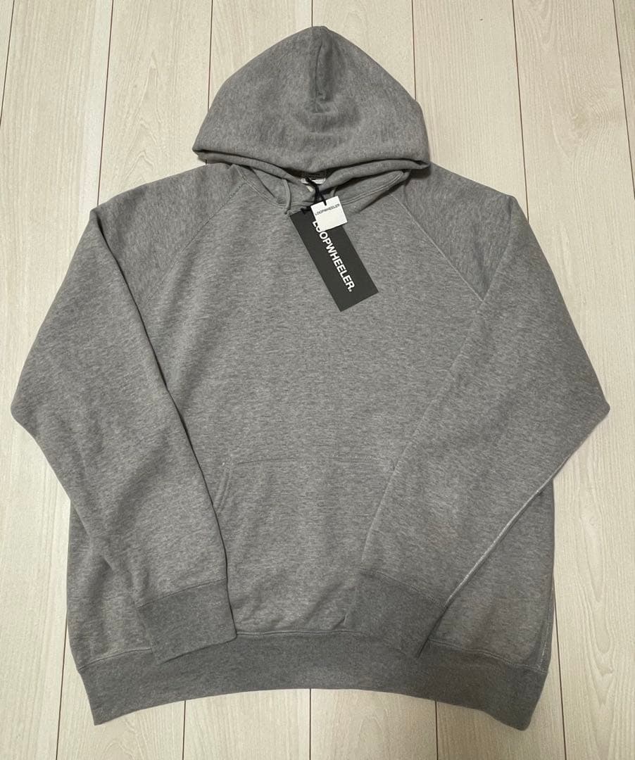 ループウィラーLW322吊り編みリラックスフィット　フーディ　グレー