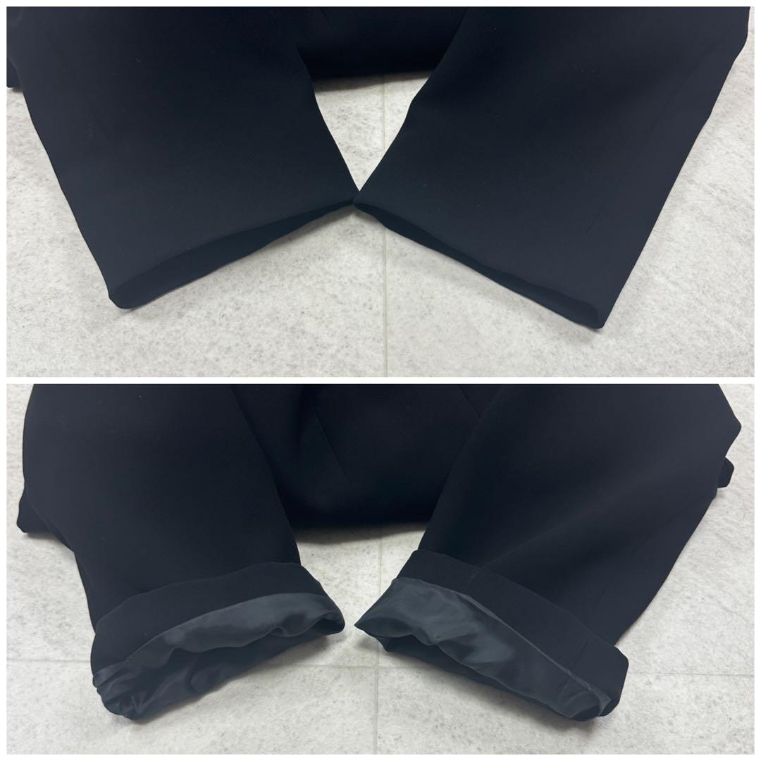 美品【東京ソワール】ライナー付 ステンカラーコート 2way ロング 比翼 黒