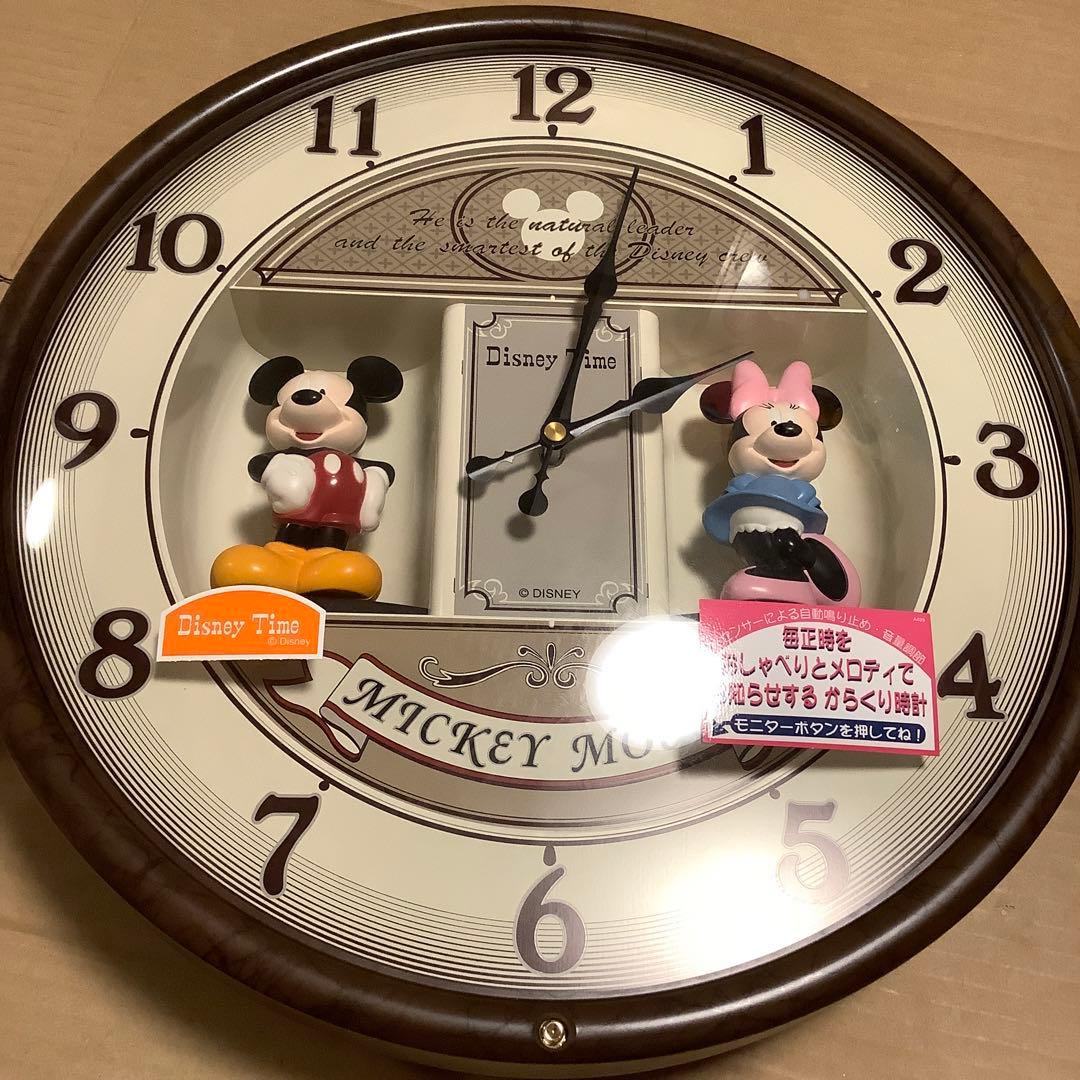 Disney Time からくり時計　掛け時計　FW527 ミッキー　ミニー