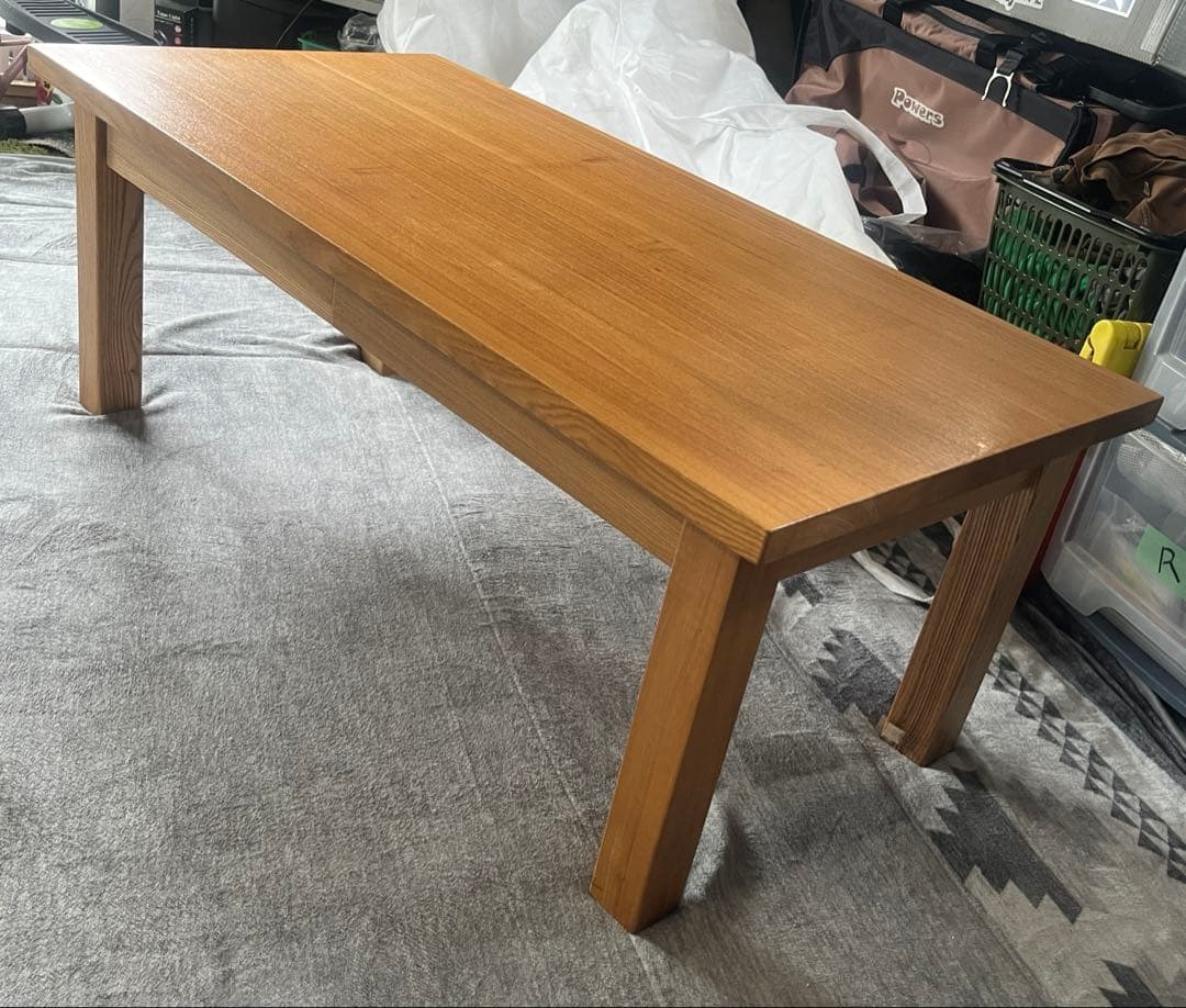 ★無印良品 ローテーブル タモ材W900×D450×H350ミリ★