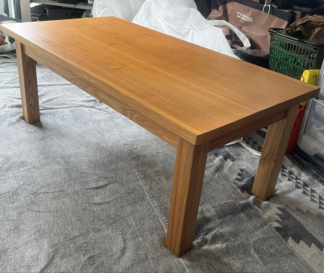 ★無印良品 ローテーブル タモ材W900×D450×H350ミリ★