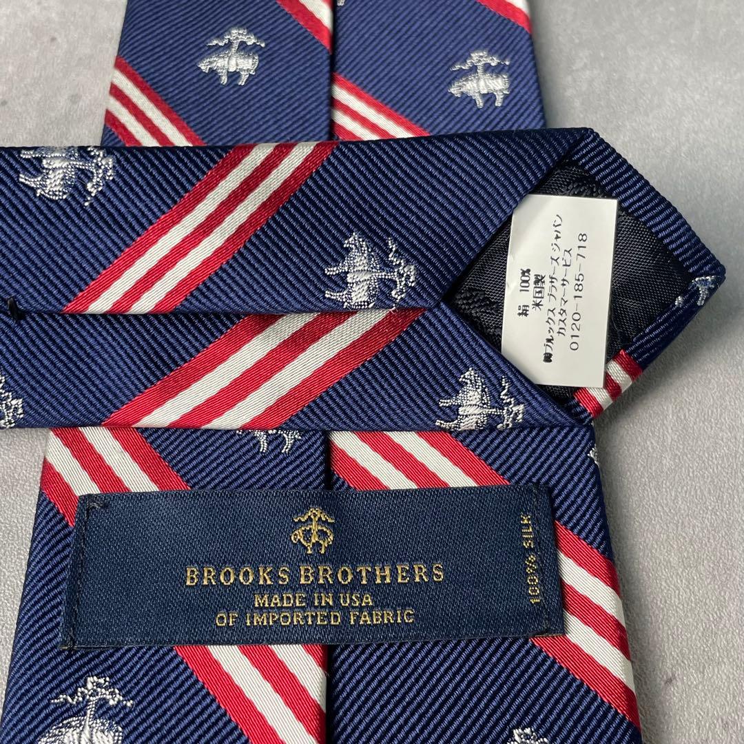 未使用 Brooks Brothers ゴールデンフリース レップタイ ネクタイ