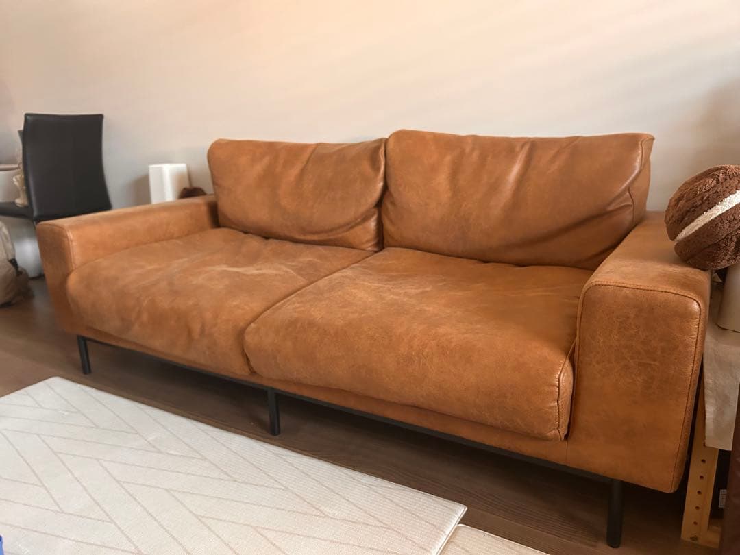 【レザーテックス2.5人掛けソファ】PLUTO プルート