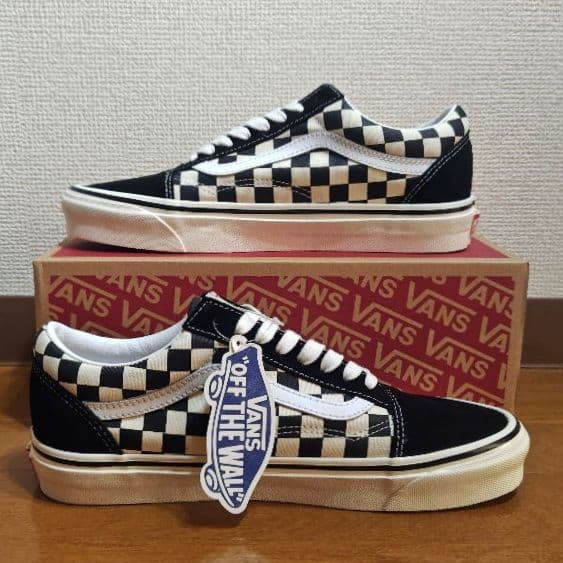 靴 VANS OLDSKOOL 36DX BLACK CHECKER 26.5cm
