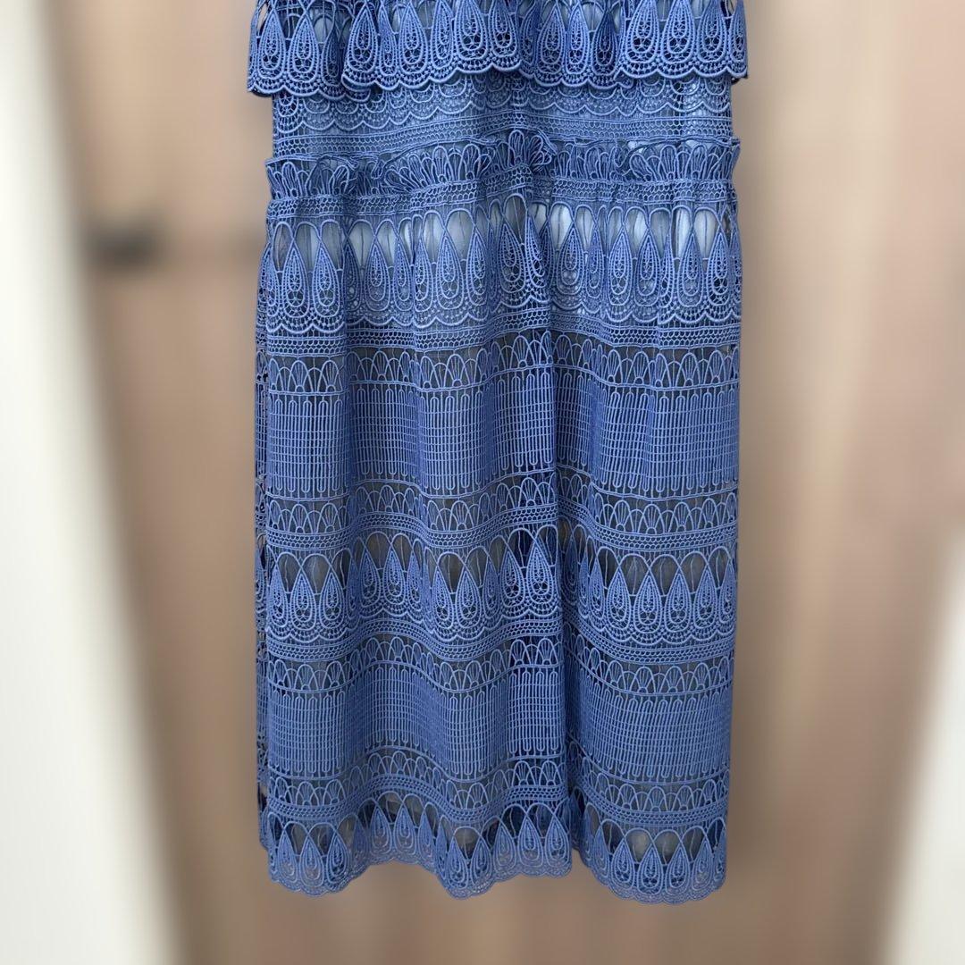 セルフポートレート ブルー レース ワンピース