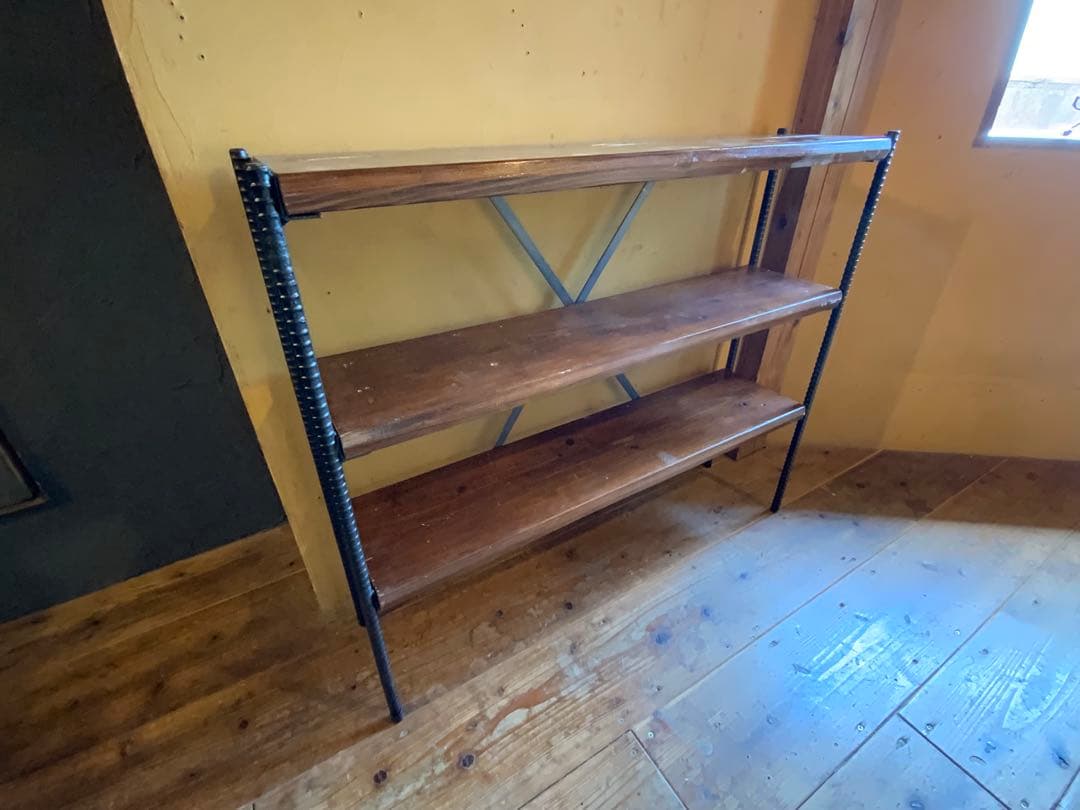 アイアン家具用　３段シェルフ　男前インテリア　棚板無しは7900円