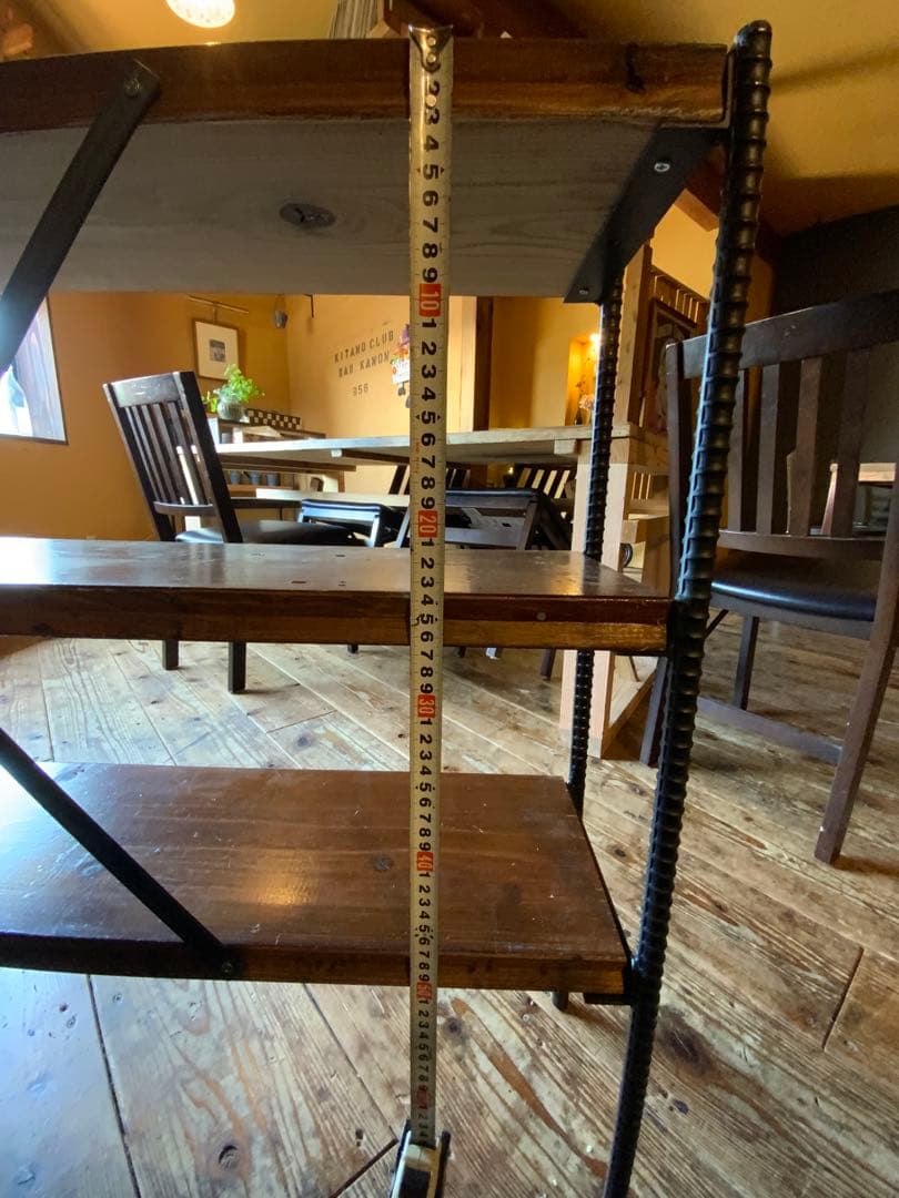 アイアン家具用　３段シェルフ　男前インテリア　棚板無しは7900円