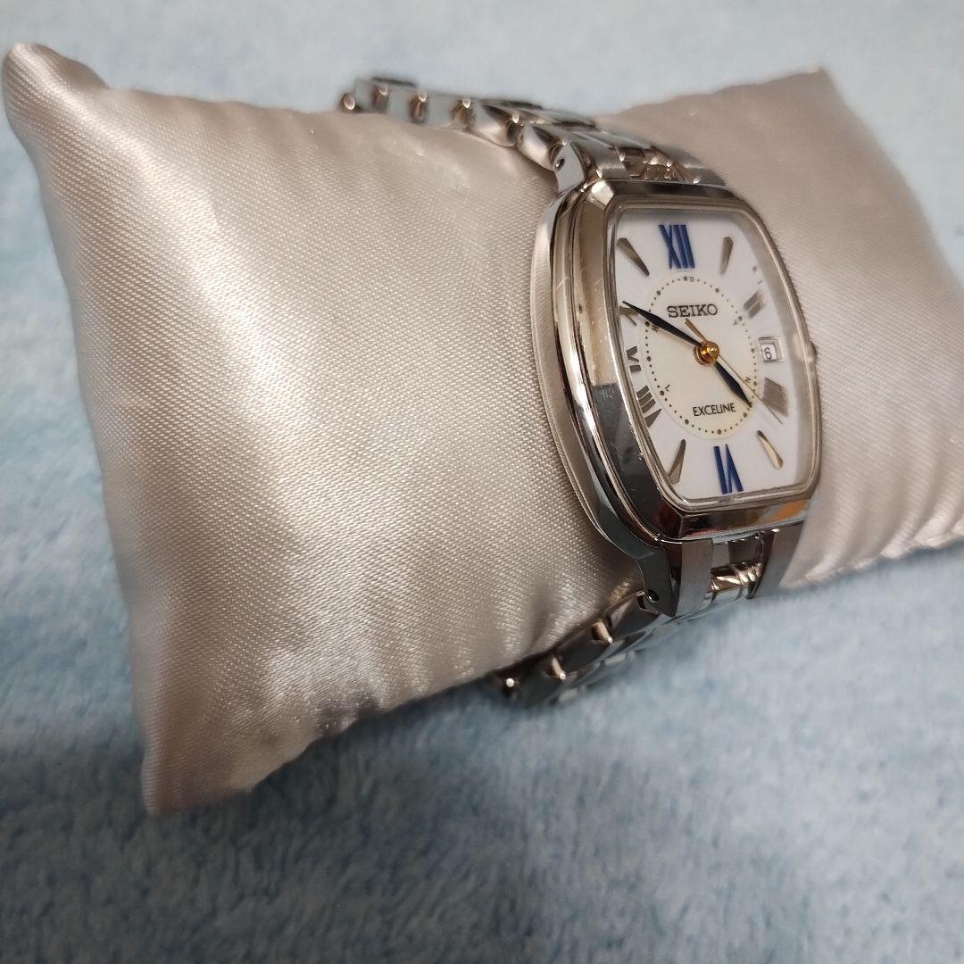 希少セイコーSEIKOエクセリーヌEXCELINE　白蝶貝チタン定価132000