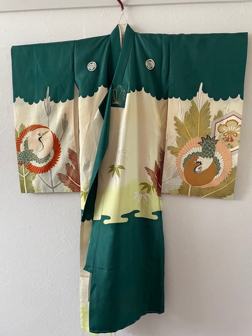 七五三　3歳　アンティークお着物セット　総絞りの被布コーデ　ブーツセット