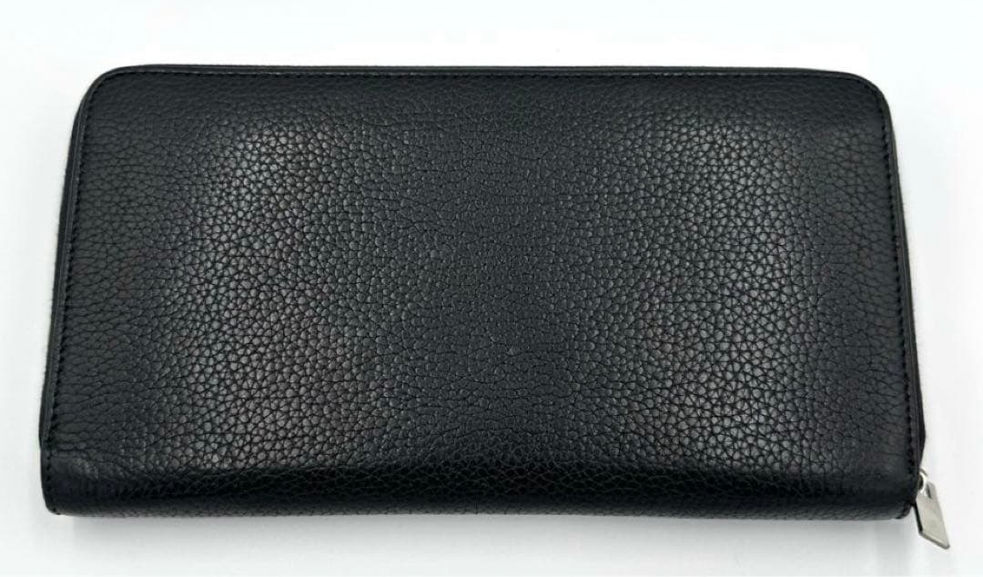 CELINE 長財布 ロゴ ラウンドファスナー レザー ブラック 黒色　©