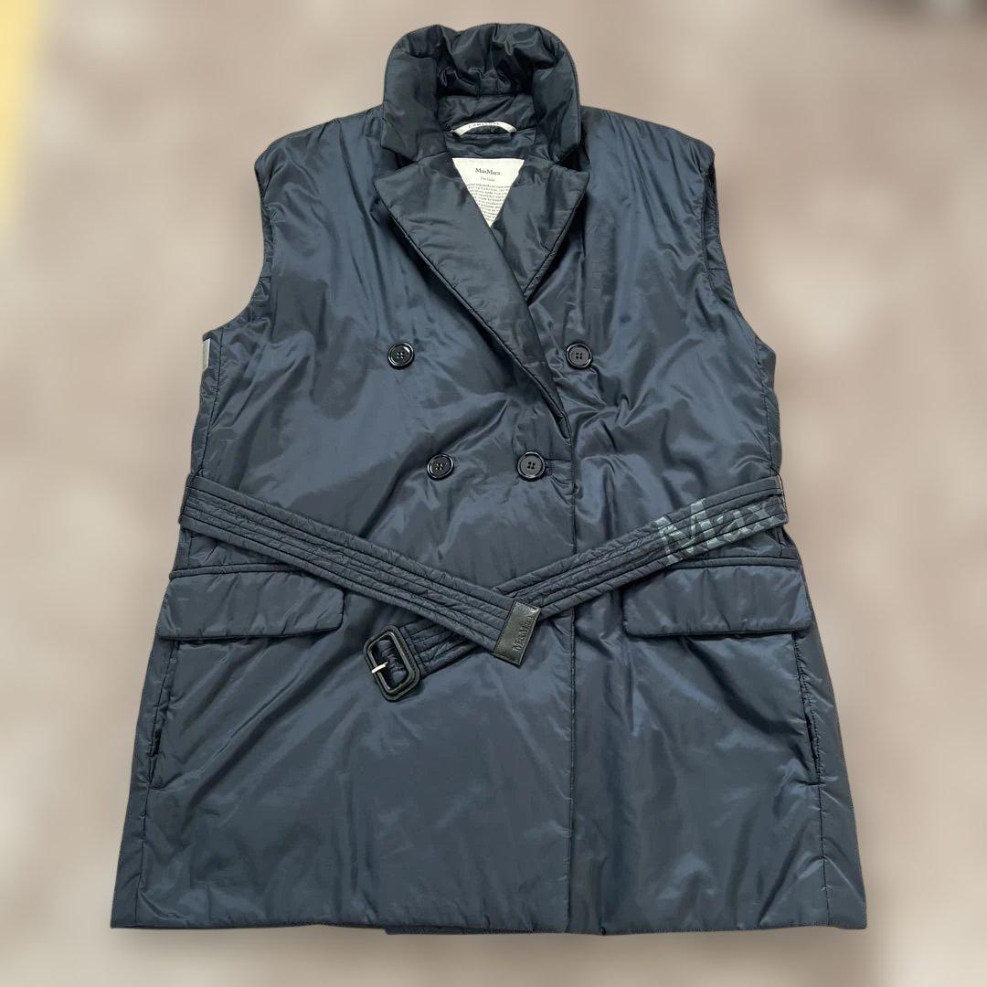 MaxMara ダウン風ベスト ネイビーマックスマーラJI42