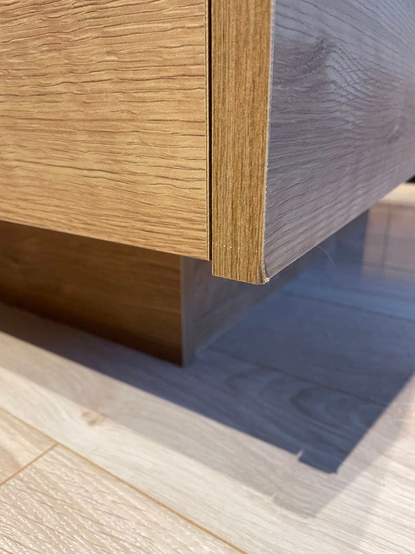 【6月中】lowya 木製センターテーブル ガラス天板 ストーン調 [幅84]