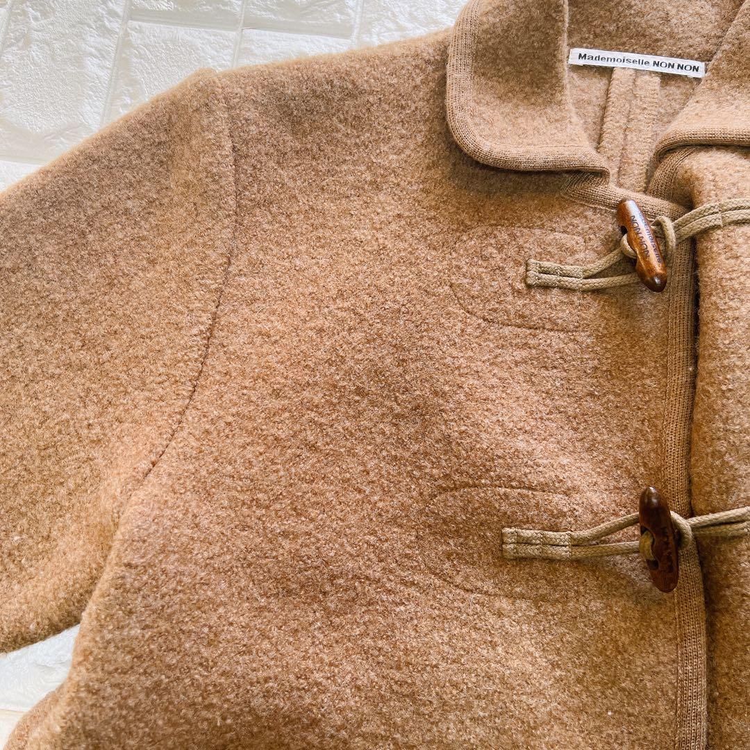 マドモアゼルノンノン papas ウール ダッフルコート トグルロゴ