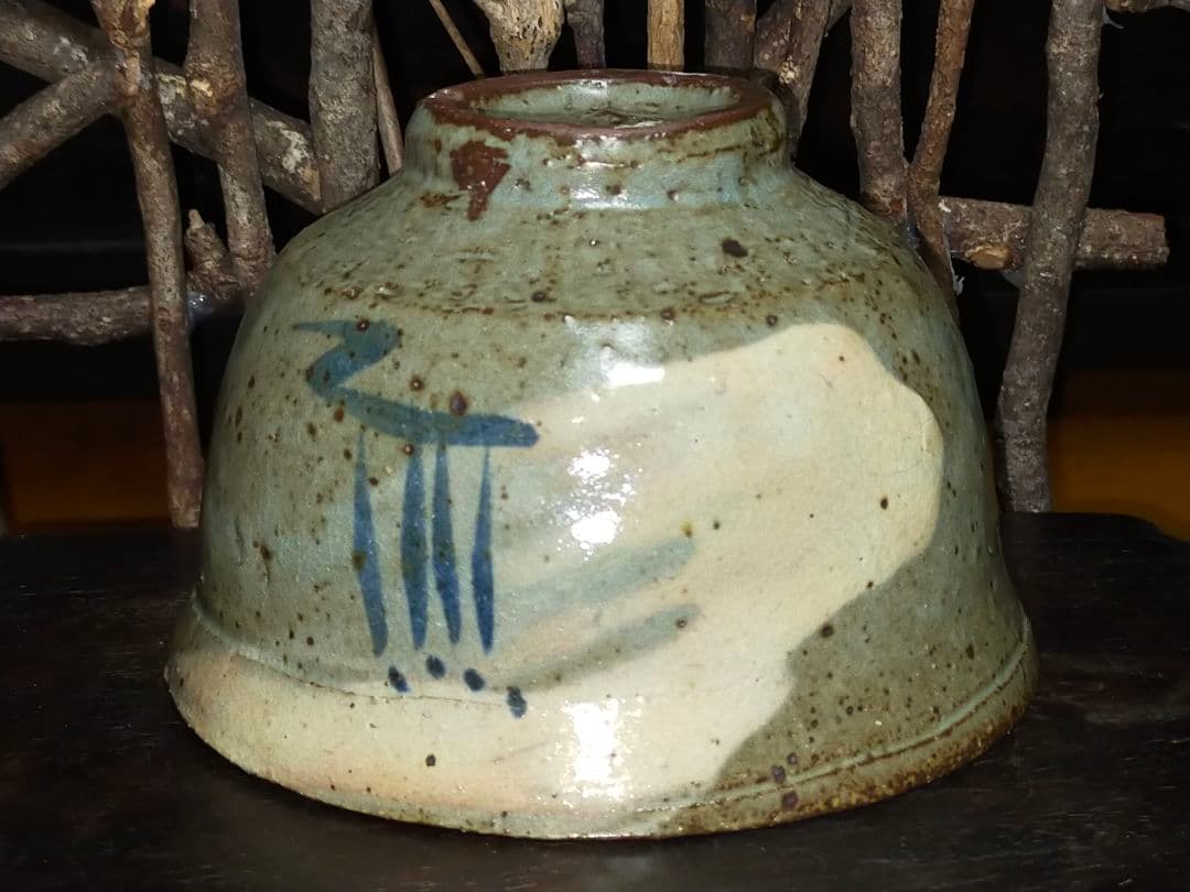 ♥値下げ！茶碗　古賀無量　絵唐津茶碗　岩井堂焼　共箱　骨董　古玩