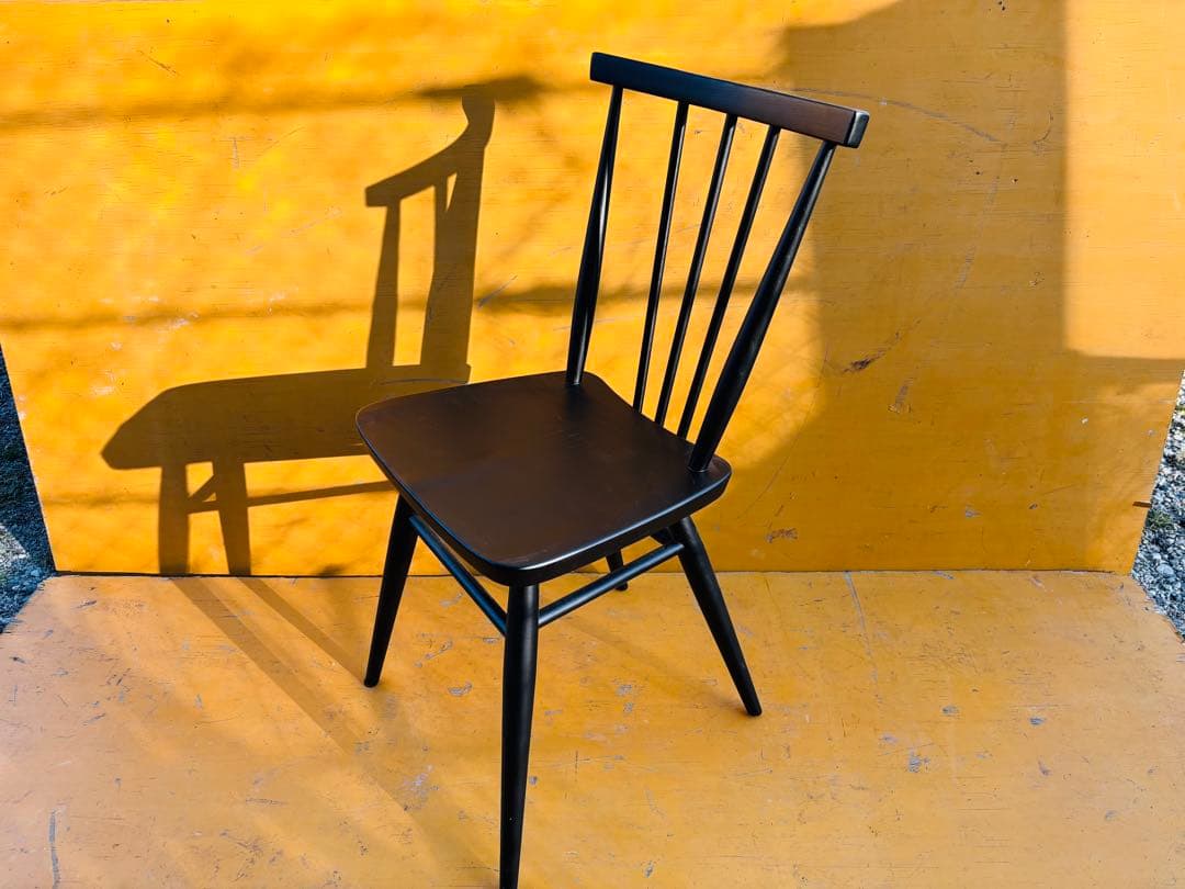 J47★関家具★キキチェア ダイニングチェア ブラック クラッシュゲート