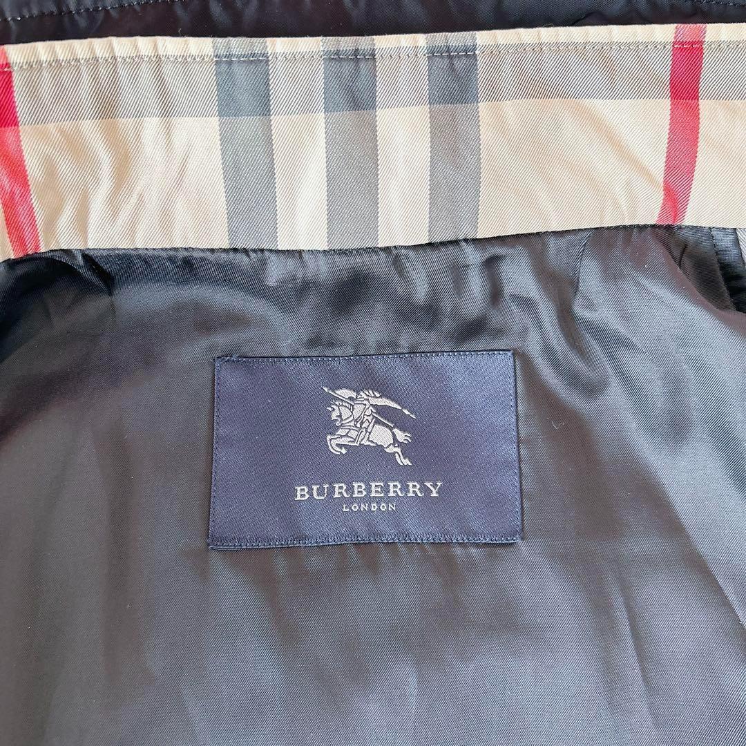 バーバリー ロンドン ライナー付き ジップアップ コート ノバチェック 黒 Ｌ