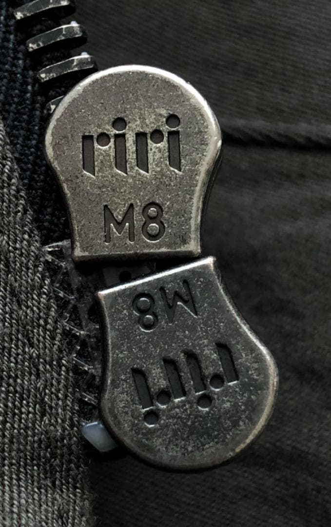 ジ*ム様 シェラック ライダース ジャケット ナイロン×コットン×ステンレス