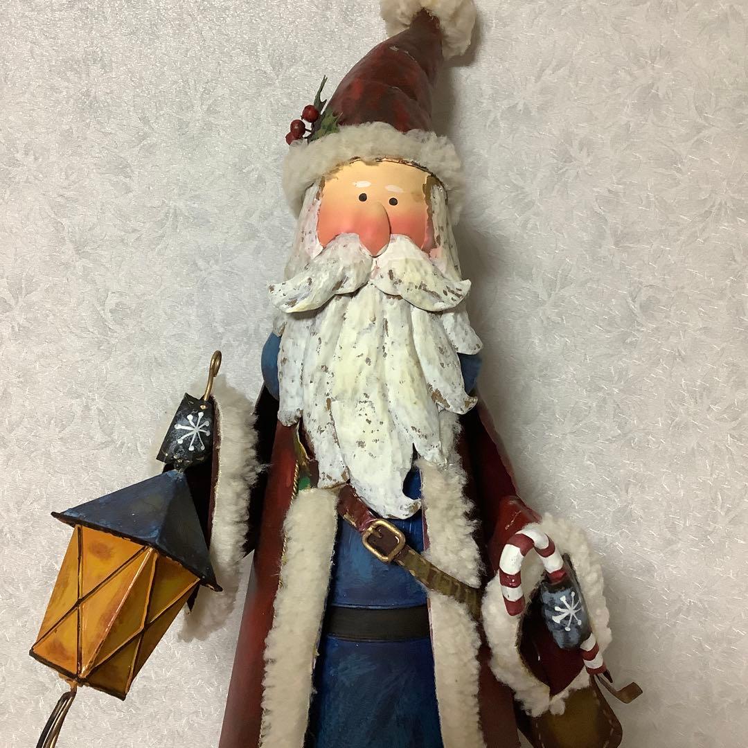 サンタクロース　人形　置き物　ブリキ　クリスマス　ディスプレイ　ヴィンテージ風