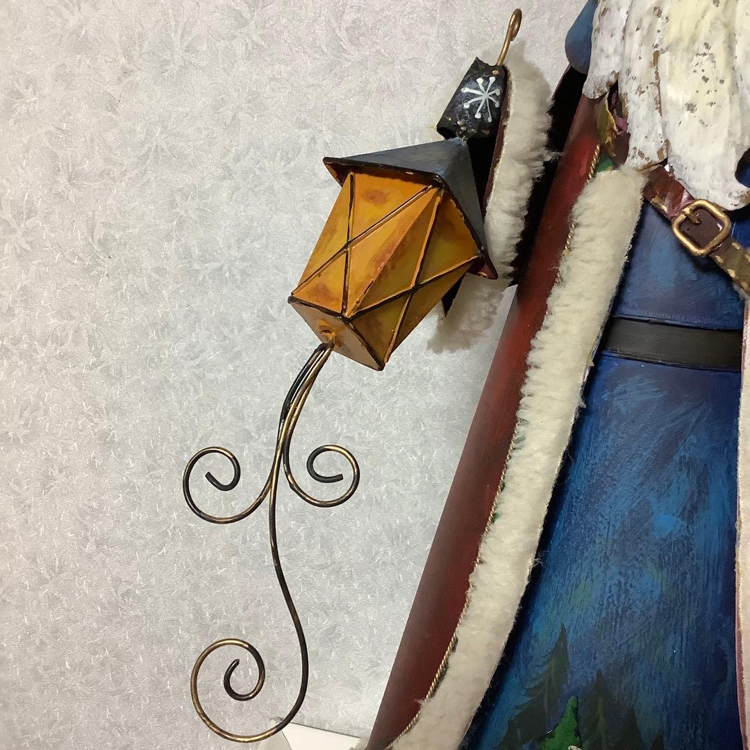 サンタクロース　人形　置き物　ブリキ　クリスマス　ディスプレイ　ヴィンテージ風