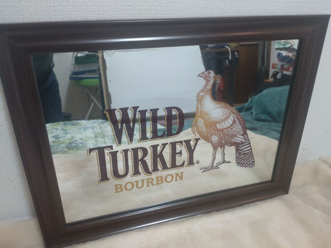 WILD TURKEY バーボンロゴ 壁掛け鏡