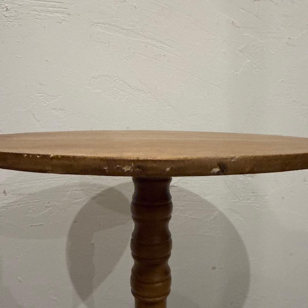 年末年始saleヴィンテージ　木製サイドテーブル　ラウンドサイドテーブル