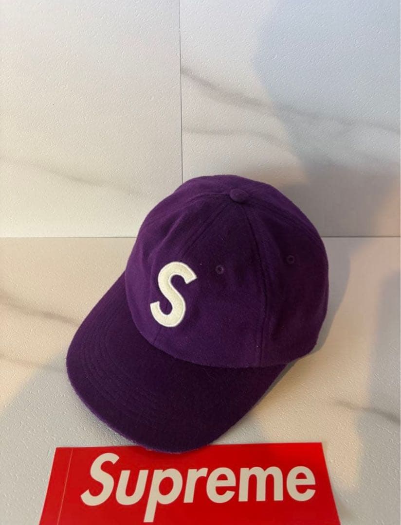 帽子 Supreme - Wool S Logo 6-Panel cap purple