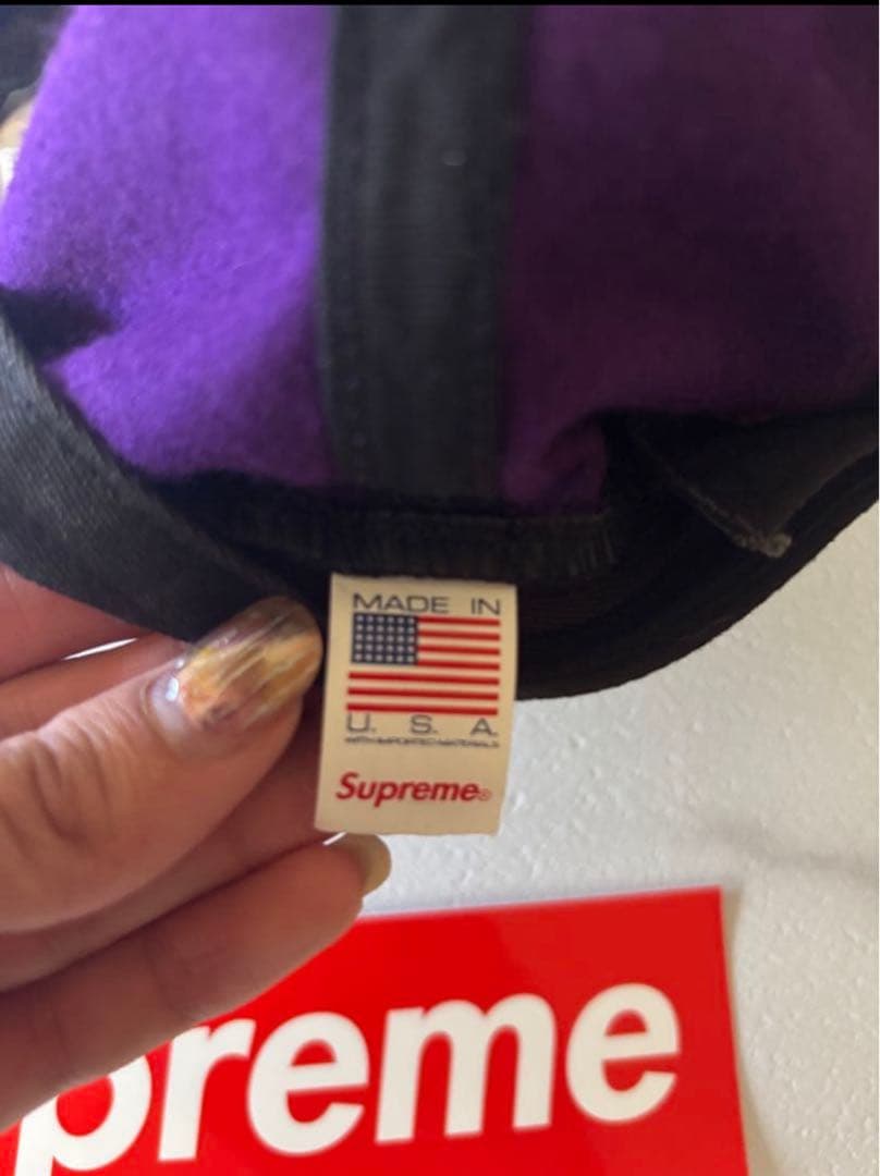 帽子 Supreme - Wool S Logo 6-Panel cap purple