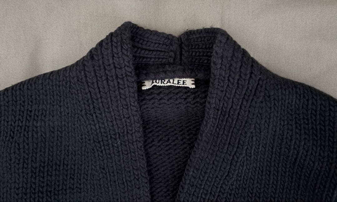 Auralee SUPER MILLED ニット ビッグ カーディガン