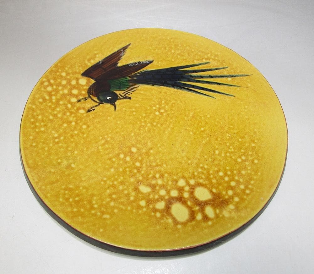 y0428-126 九谷 浅蔵五十吉造 瑞鳥銘々皿 5客 直径17.8cm