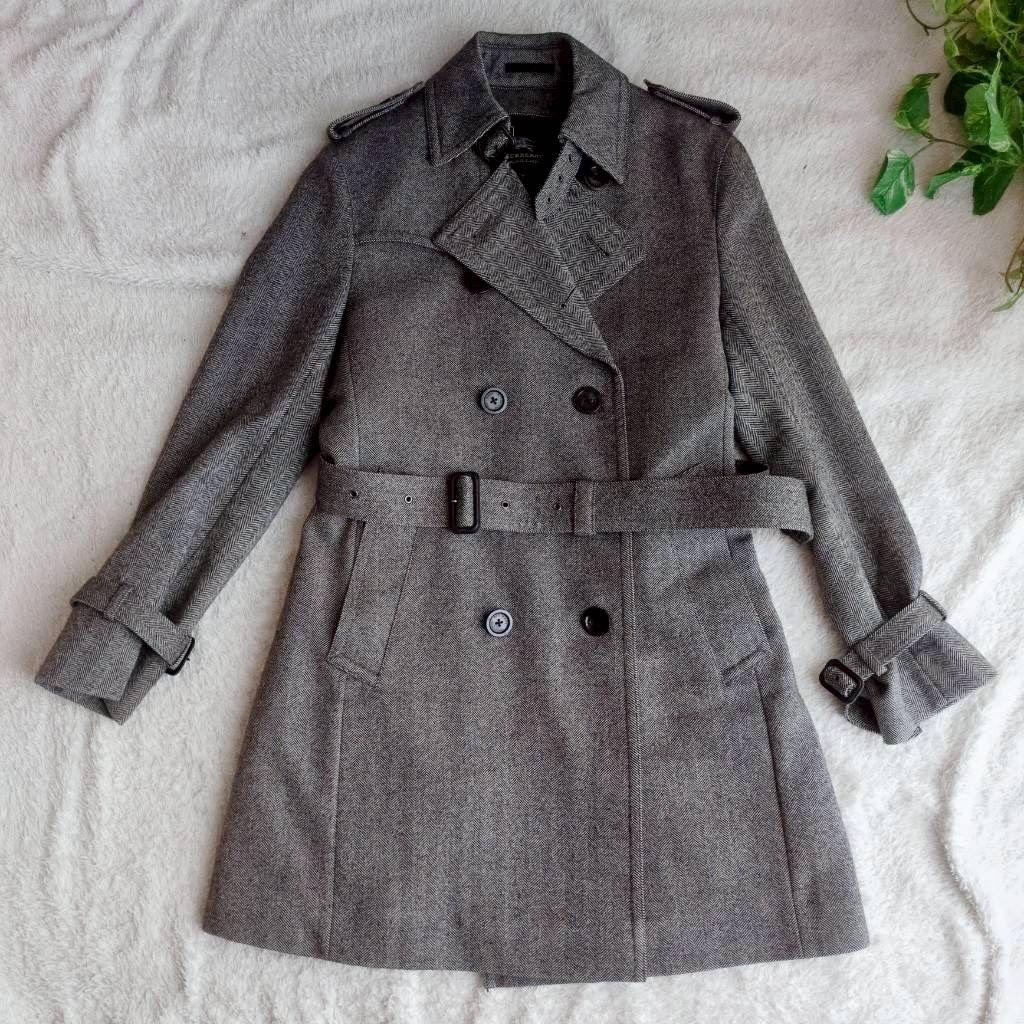 ■希少■バーバリー ブラックレーベル トレンチコート ヘリンボーン ライナー付き
