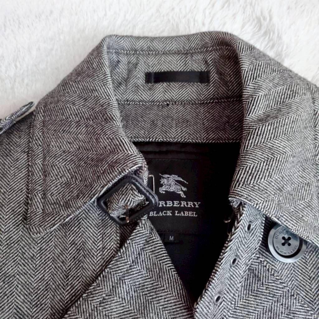 ■希少■バーバリー ブラックレーベル トレンチコート ヘリンボーン ライナー付き