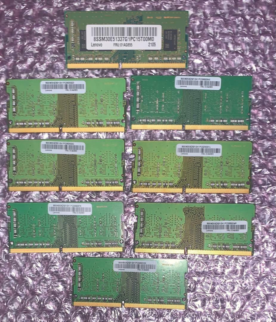 SAMSUNG 8GB 1枚 ,SKhynix 4GB 7枚　DDR4 ノート用