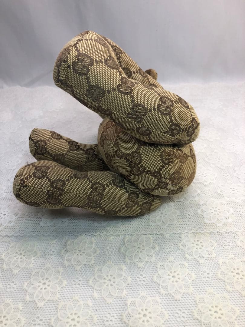 GUCCIグッチ GGキャンバス テディベア ベージュ 置物 ぬいぐるみ