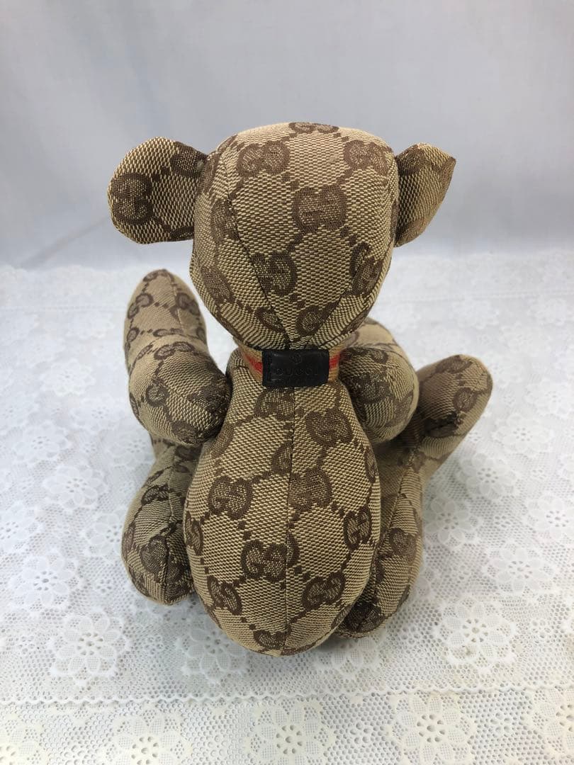 GUCCIグッチ GGキャンバス テディベア ベージュ 置物 ぬいぐるみ