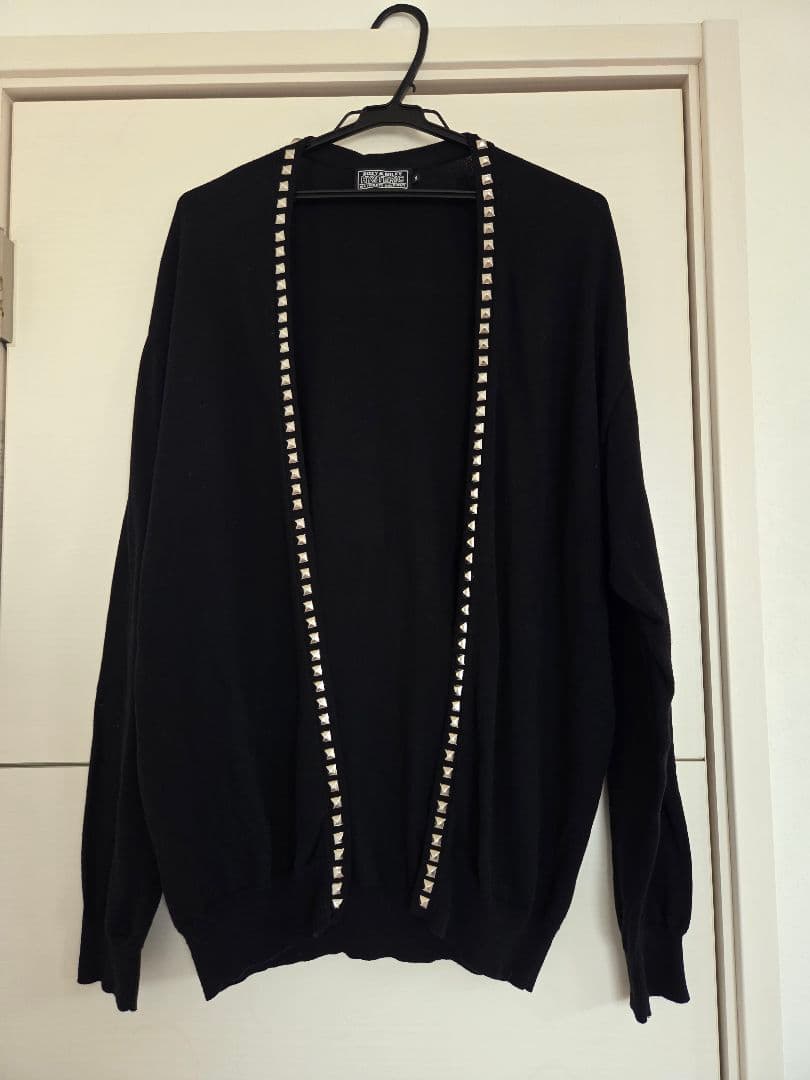 HYSTERIC GLAMOUR スタッズ付き黒カーディガン M