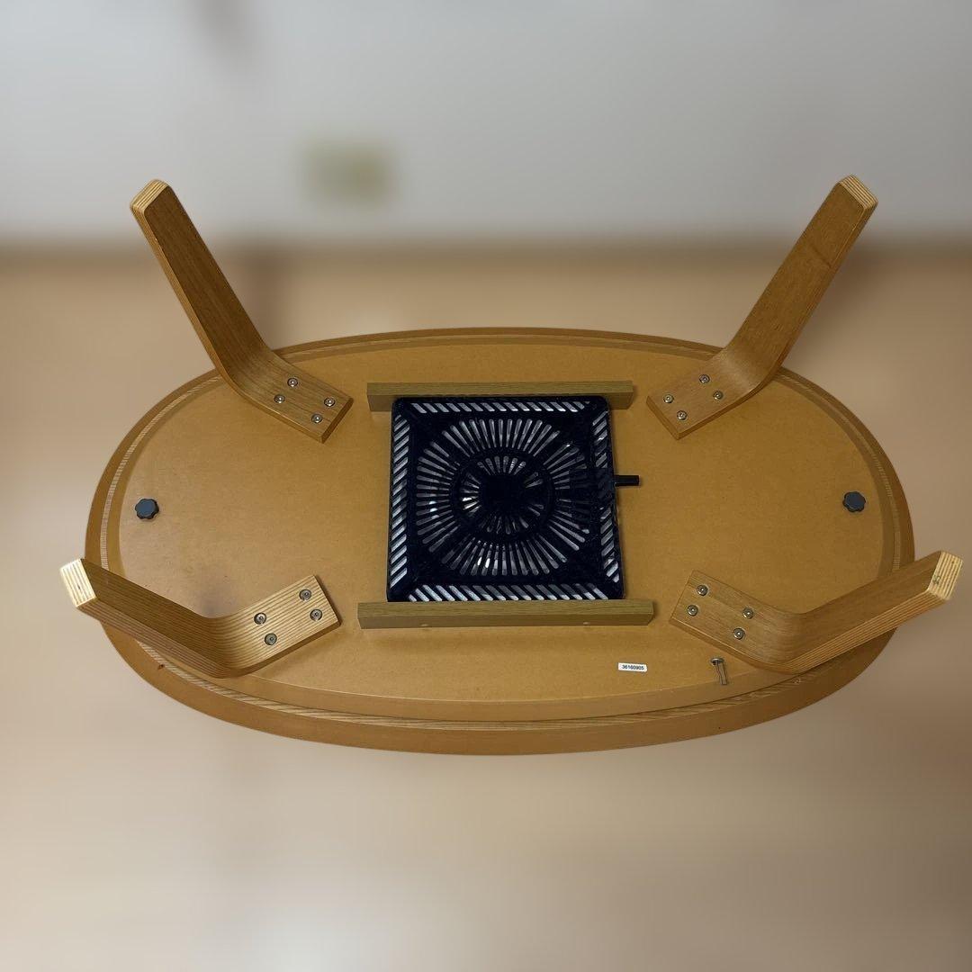 ７月末まで❗️ 無印良品 楕円こたつテーブル ナチュラル(こたつ布団付き)