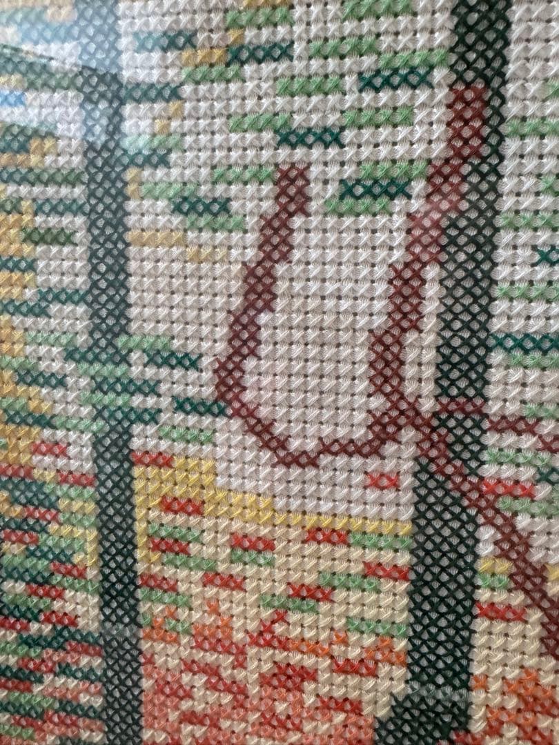 紅葉の刺繍絵 額縁入り 秋の和風インテリア 一点もの★